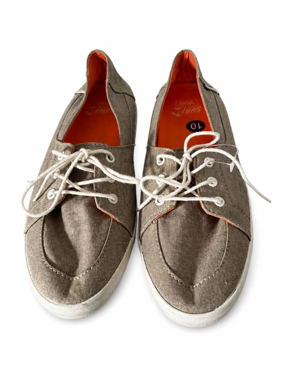 Vans Surf Siders Palisades Vulc Women’s Size 10 Khaki Canvas Casual Shoes